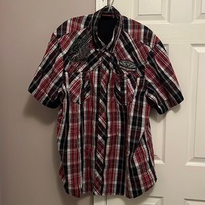 Harley Davidson Short Sleeve Button Down